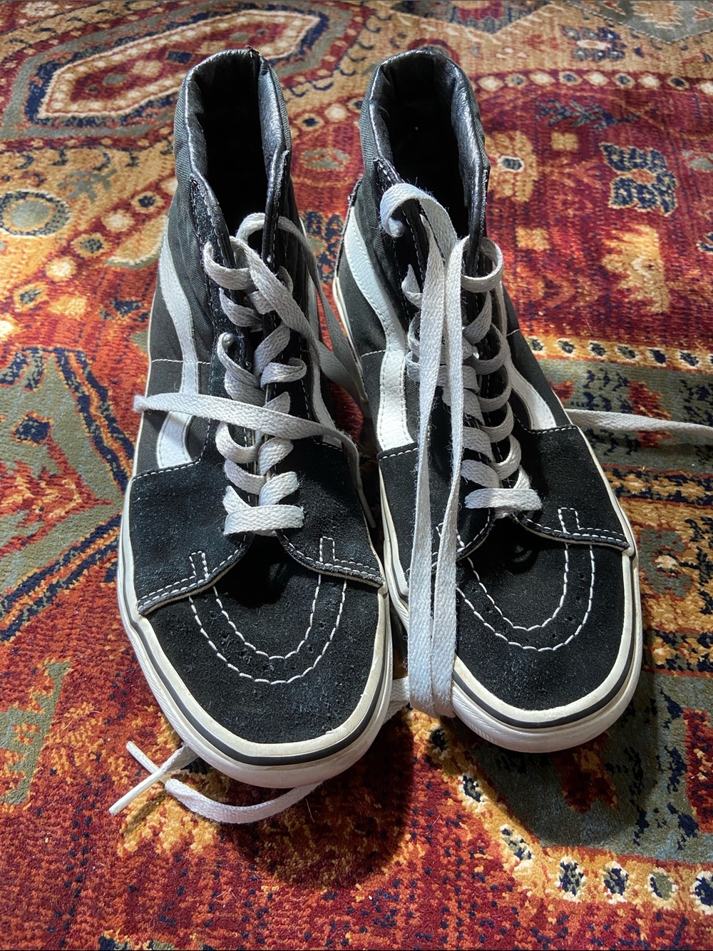 Black High Top Vans, women’s 7